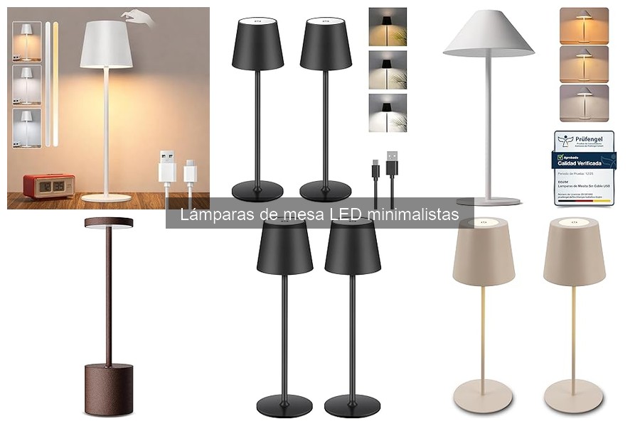 Mejores lámparas de mesa LED minimalistas para espacios pequeños