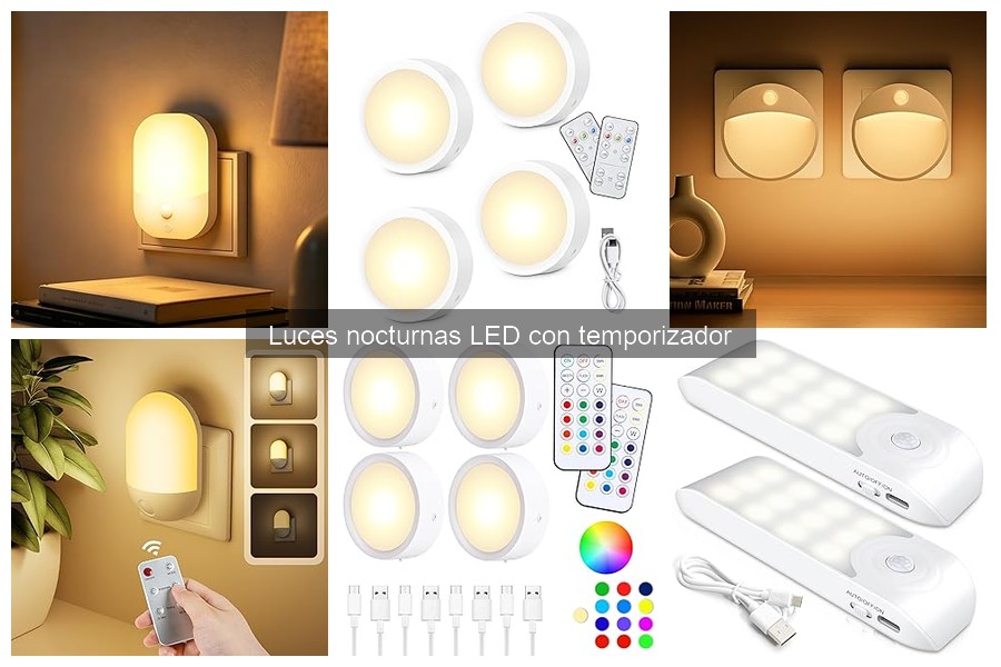 Mejores luces nocturnas LED con temporizador para niños