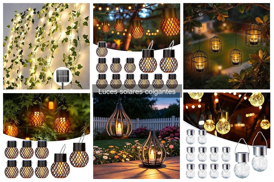 Mejores luces solares colgantes para jardines en 2023