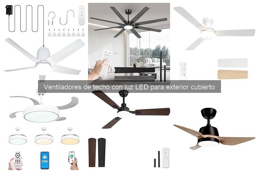 Mejores marcas de ventiladores de techo con luz LED para exteriores