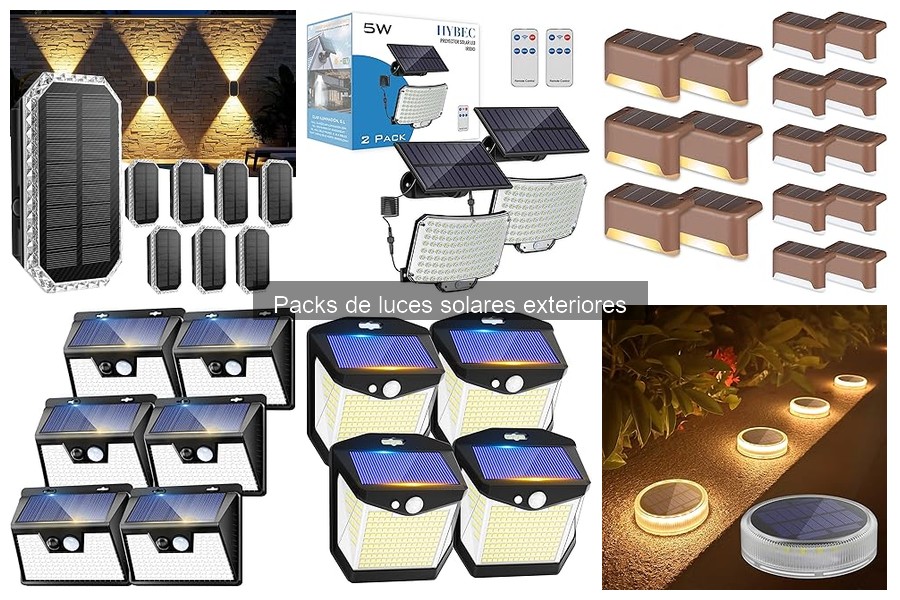 Mejores ofertas y precios de packs de luces solares exteriores