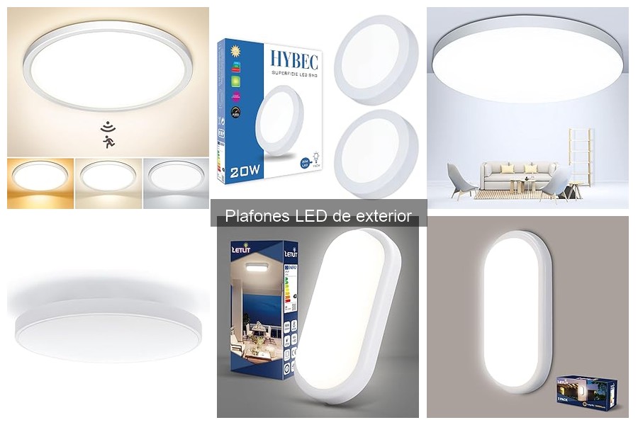 Mejores plafones LED de exterior con sensores de movimiento