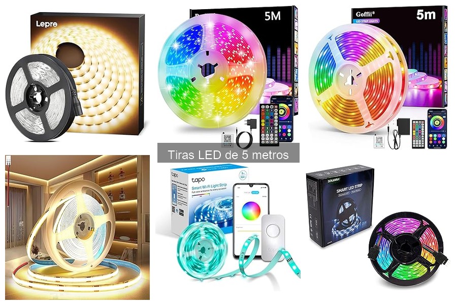 Mejores tiras LED de 5 metros para interiores: comparativa