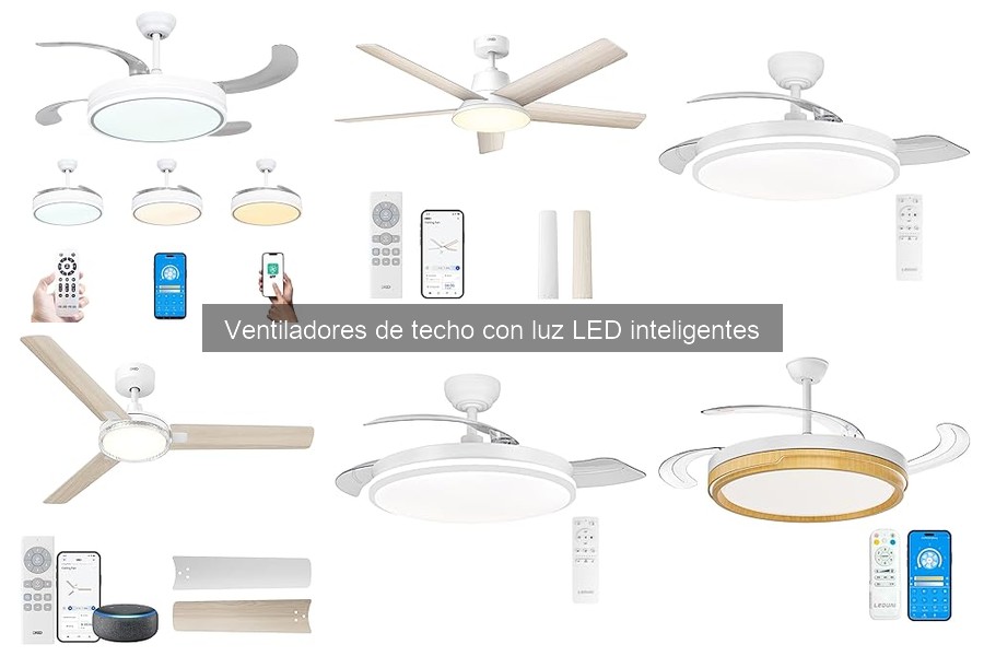 Mejores ventiladores de techo con luz LED inteligentes para salas