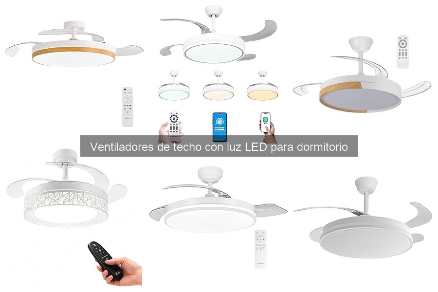 Mejores ventiladores de techo con luz LED para dormitorios pequeños