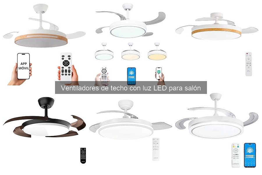 Mejores ventiladores de techo con luz LED para salón