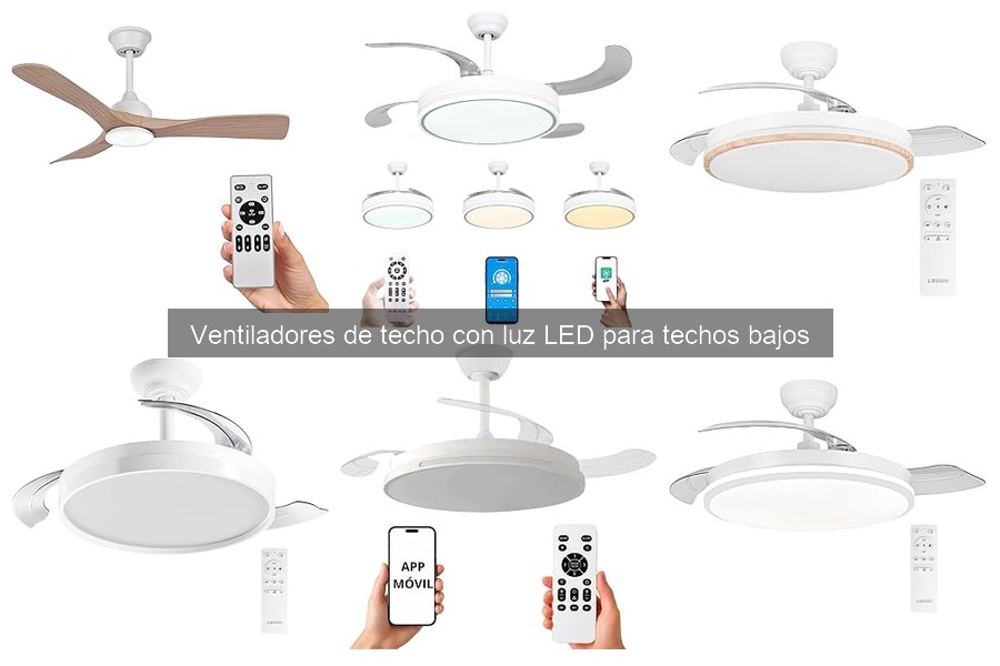 Mejores ventiladores de techo con luz LED para techos bajos