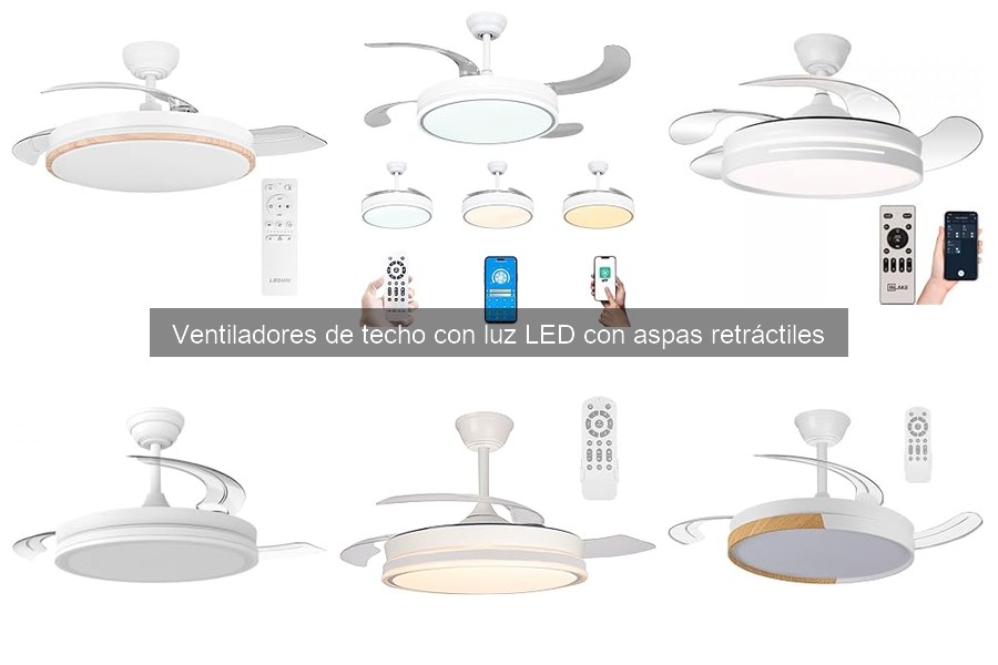Mejores ventiladores de techo LED con aspas retráctiles para espacios pequeños