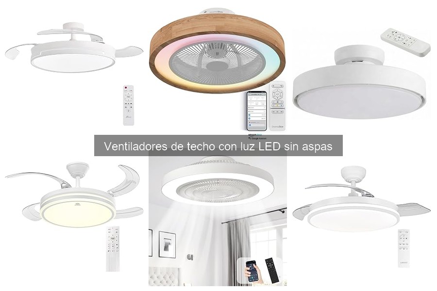 Mejores ventiladores de techo LED sin aspas para espacios pequeños