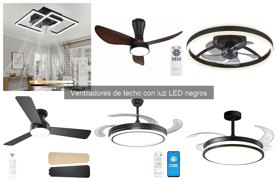 Ofertas en Ventiladores de Techo con Luz LED Negros