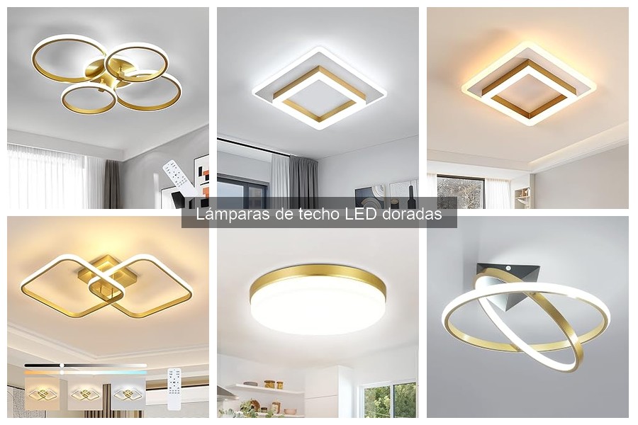 Ofertas y precios en lámparas de techo LED doradas