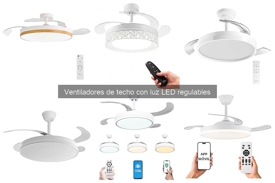 Ofertas y precios en ventiladores de techo con luz LED regulables