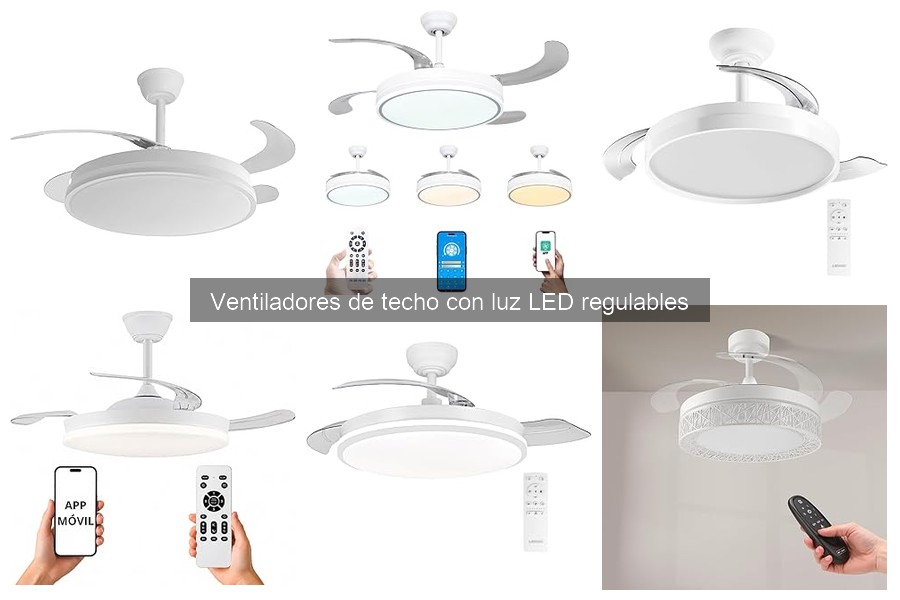 Opiniones sobre ventiladores de techo con luz LED regulables
