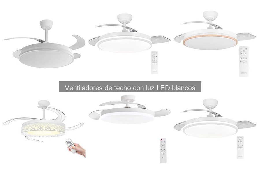Precios de Ventiladores de Techo con Luz LED Blancos