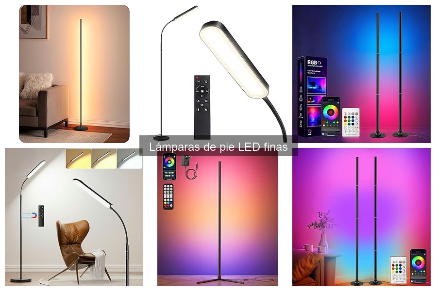 Precios y dónde comprar lámparas de pie LED finas