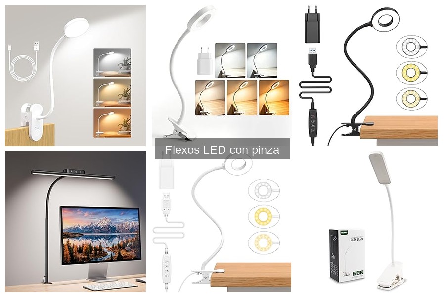 Problemas comunes con flexos LED con pinza y soluciones