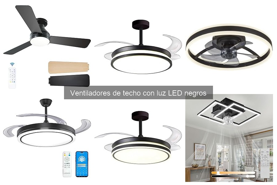 Problemas comunes en ventiladores de techo con luz LED negros