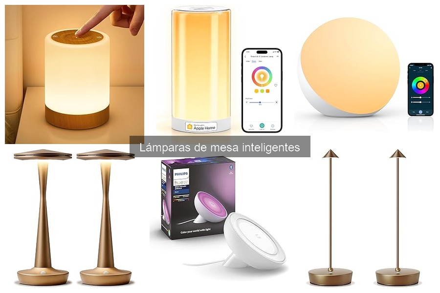 ¿Qué aplicaciones funcionan con lámparas de mesa inteligentes?