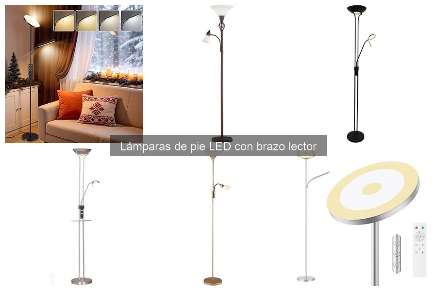 ¿Qué son las lámparas de pie LED con brazo lector?