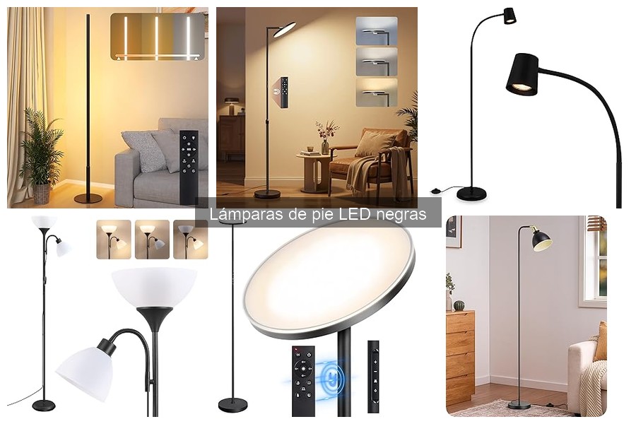 ¿Qué son las lámparas de pie LED negras? Características y ventajas