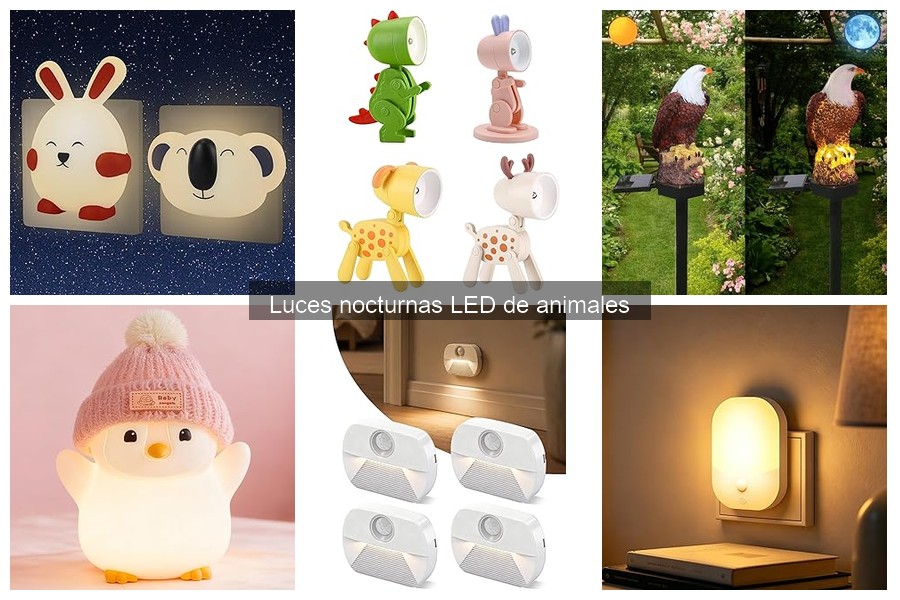 Seguridad al usar luces nocturnas LED de animales para niños