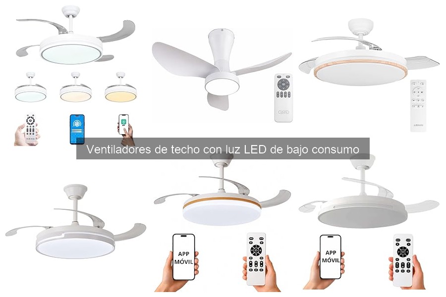 Tipos de bombillas para ventiladores de techo con luz LED