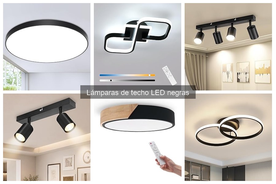 Tipos de lámparas de techo LED negras para tu hogar