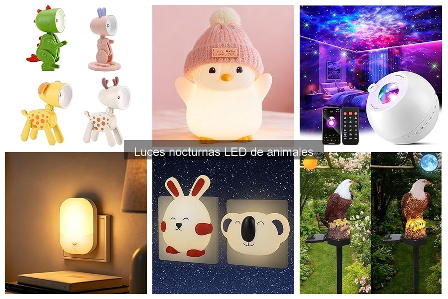 Tipos de luces nocturnas LED de animales y sus características