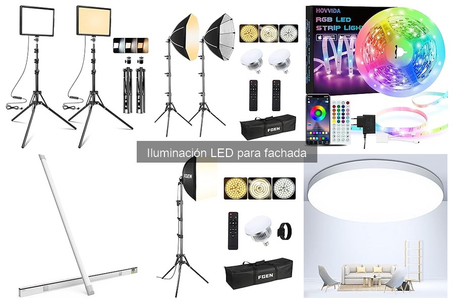 ** Tipos de luminarias LED para fachadas: Focos, tiras y más