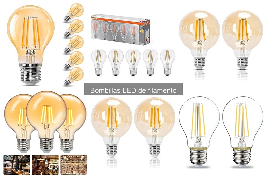 Usos creativos de bombillas LED de filamento en decoración