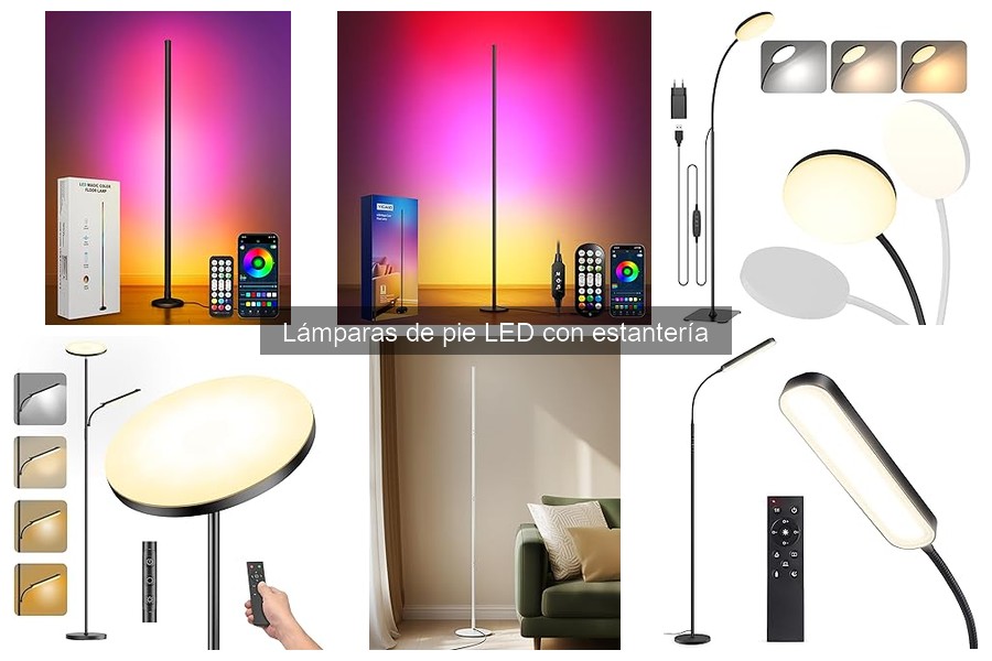 Ventajas y desventajas de lámparas de pie LED con estantería