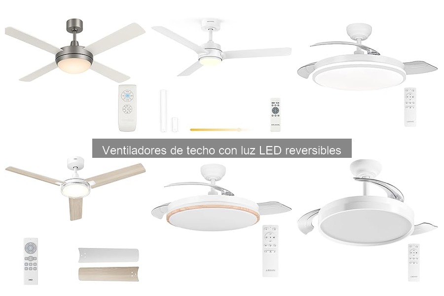 Ventiladores de Techo con Luz LED Reversibles: Pros y Contras
