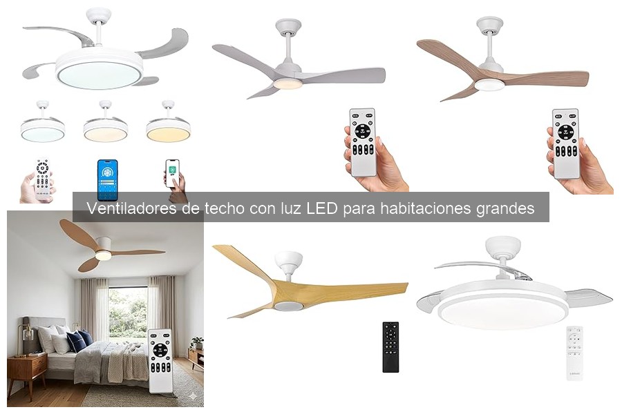 Ventiladores de techo LED ideales para habitaciones grandes